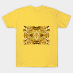 Autumn Leaves Pattern in Warm Light Colors T-Shirt